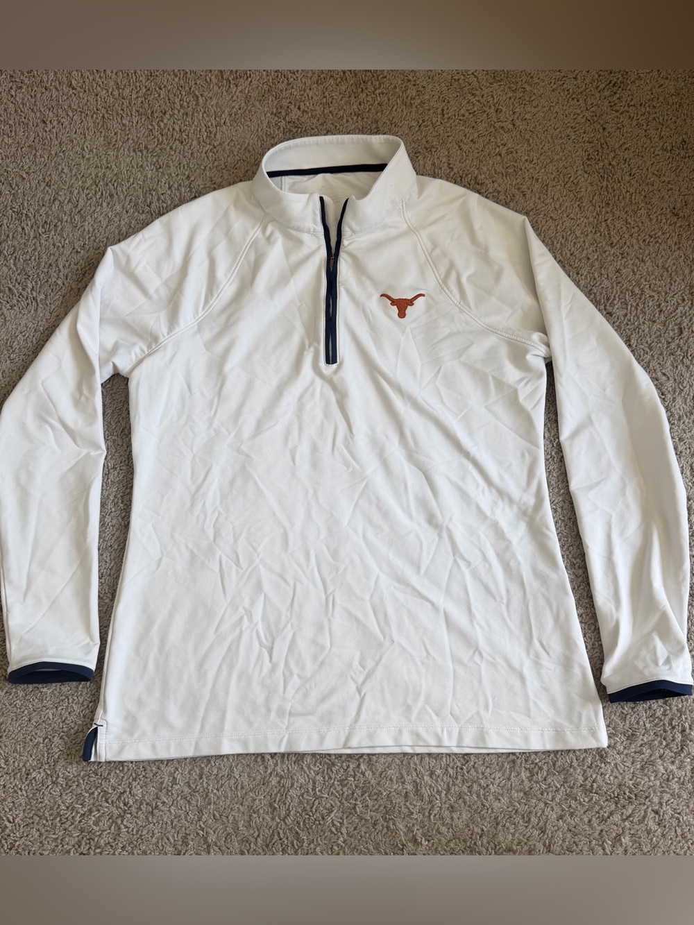 Peter Millar University of Texas Longhorns Quarter Zip Performance Sweater
